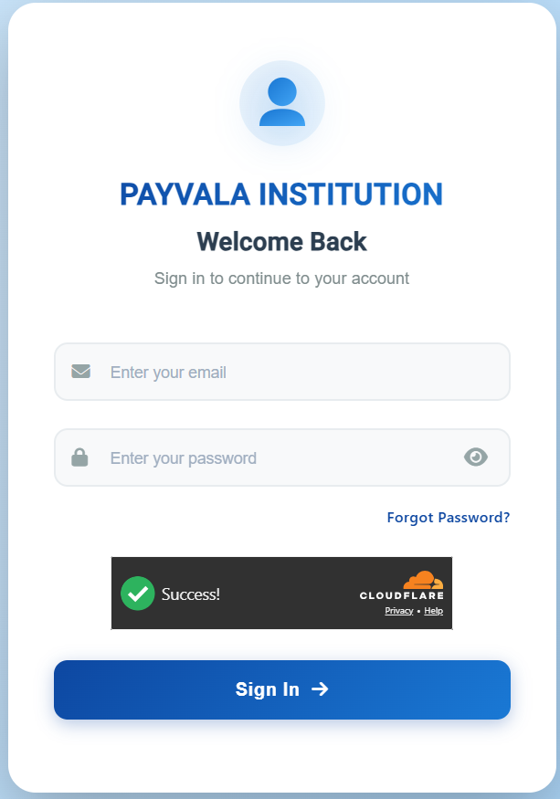 Institution Login