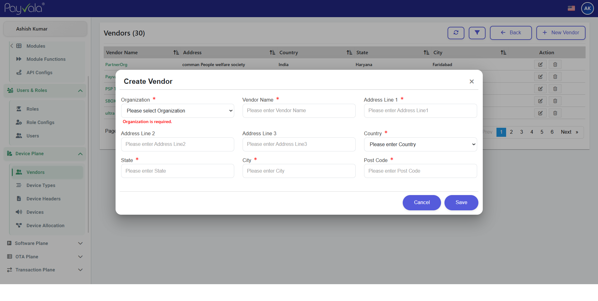 Vendors Management